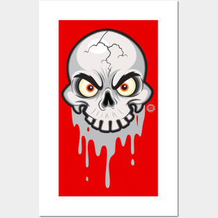 Skully Grey Posters and Art